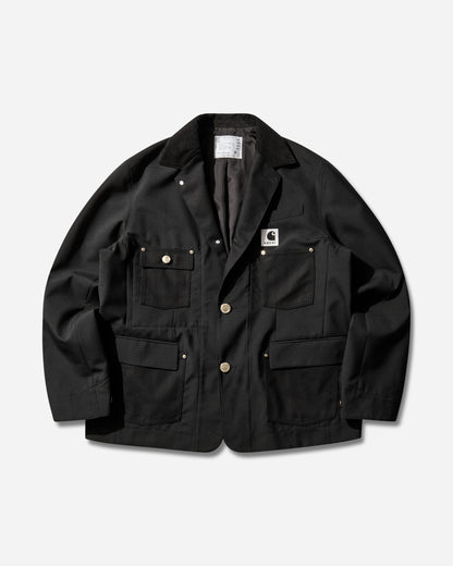 sacai Carhartt Wip Suiting X Duck Jacket Black Coats and Jackets Blazers 26-03989M 001