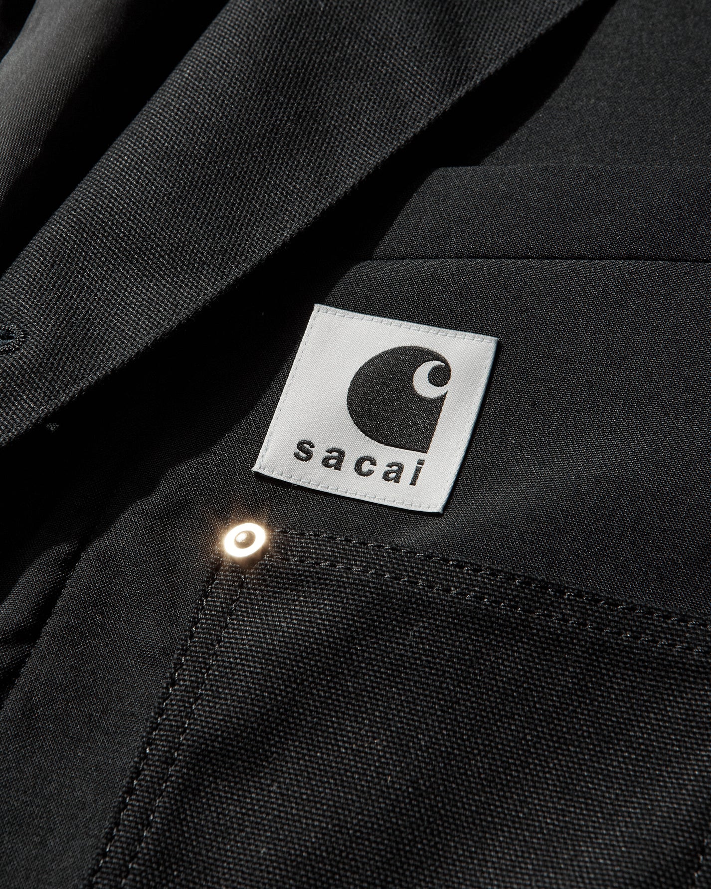 sacai Carhartt Wip Suiting X Duck Jacket Black Coats and Jackets Blazers 26-03989M 001