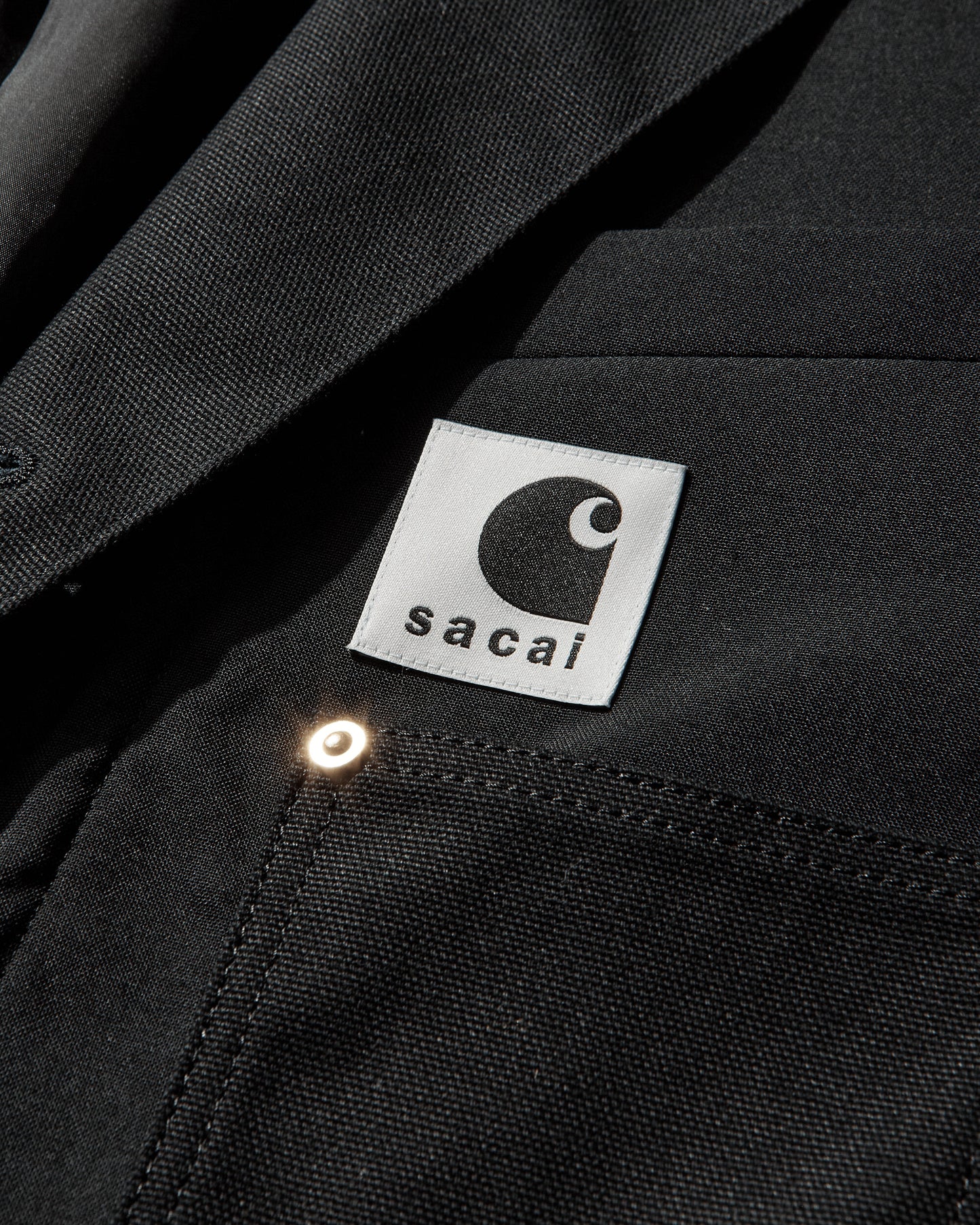 sacai Carhartt Wip Suiting X Duck Jacket Black Coats and Jackets Blazers 26-03989M 001