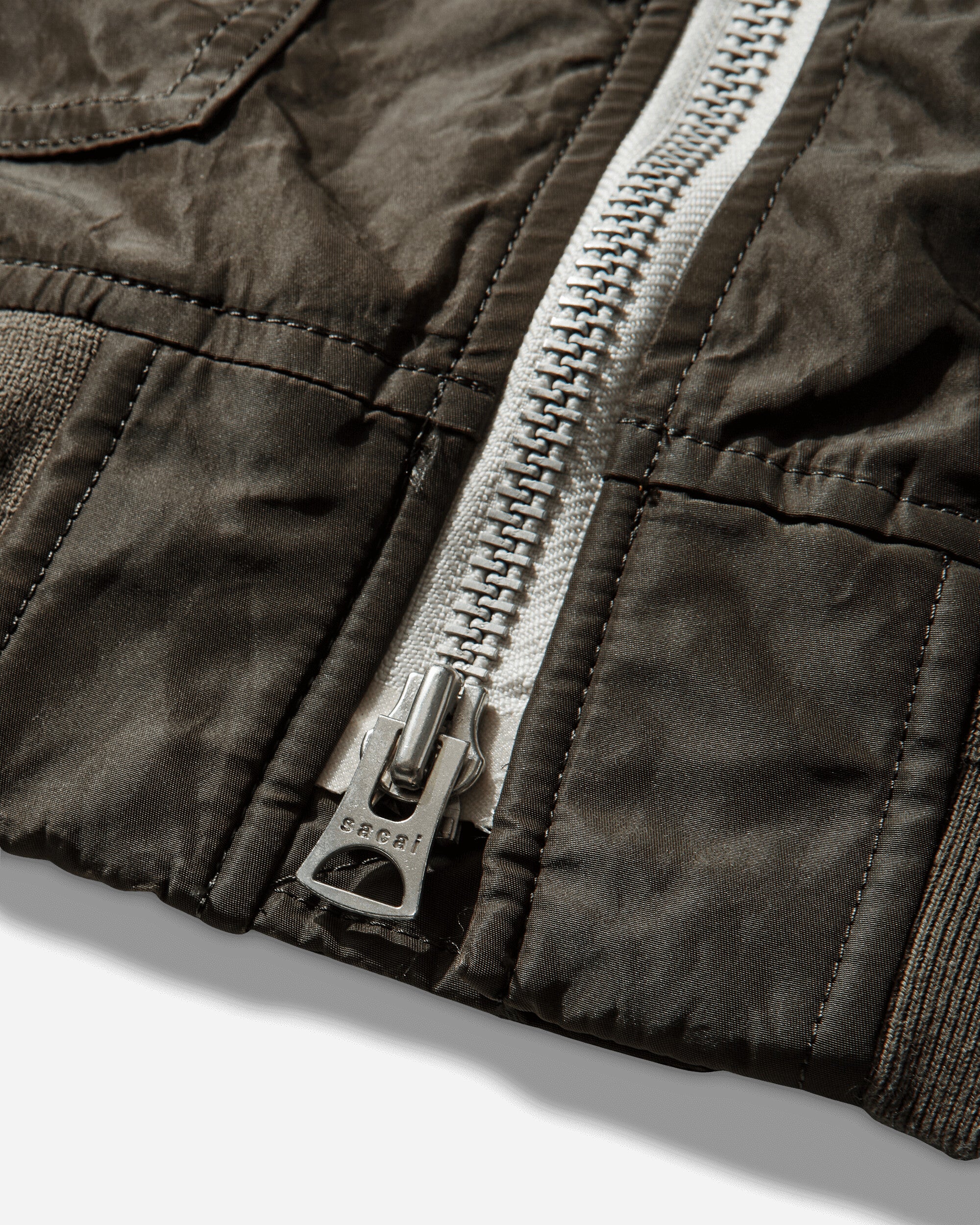 sacai Treated Nylon Twill Blouson D/Khaki Coats and Jackets Bomber Jackets 26-03913M 531