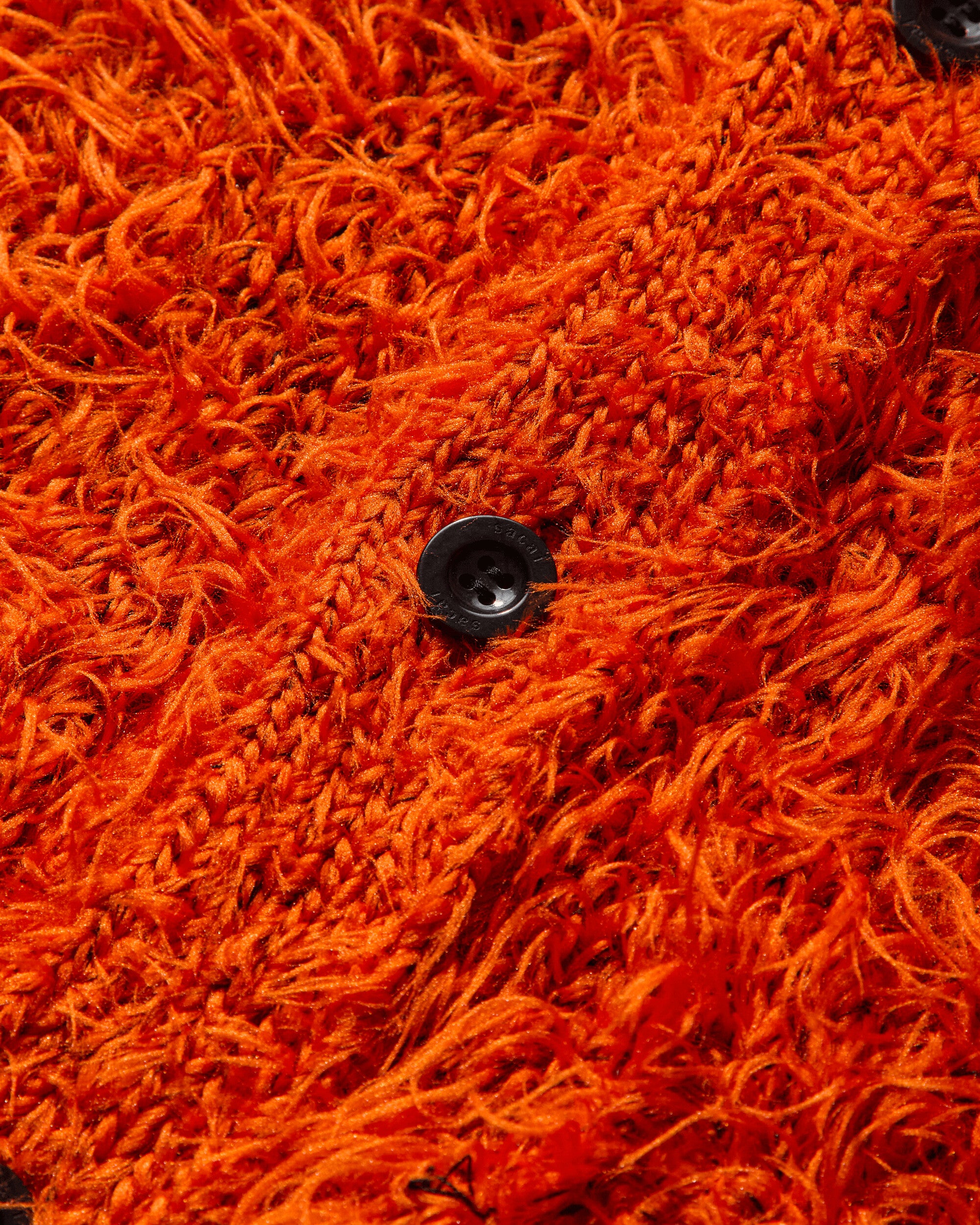 sacai Furry Knit Cardigan Orange Knitwears Cardigans 25-03837M 851