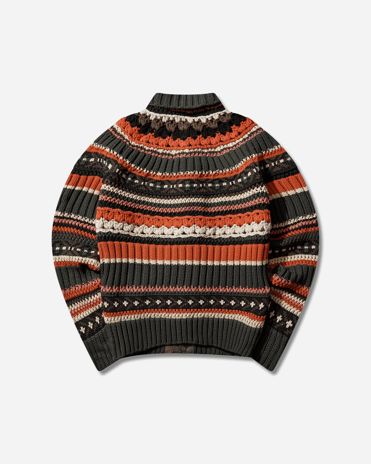 sacai Mix Knit Blouson Khaki Knitwears Cardigans 26-03942M 501