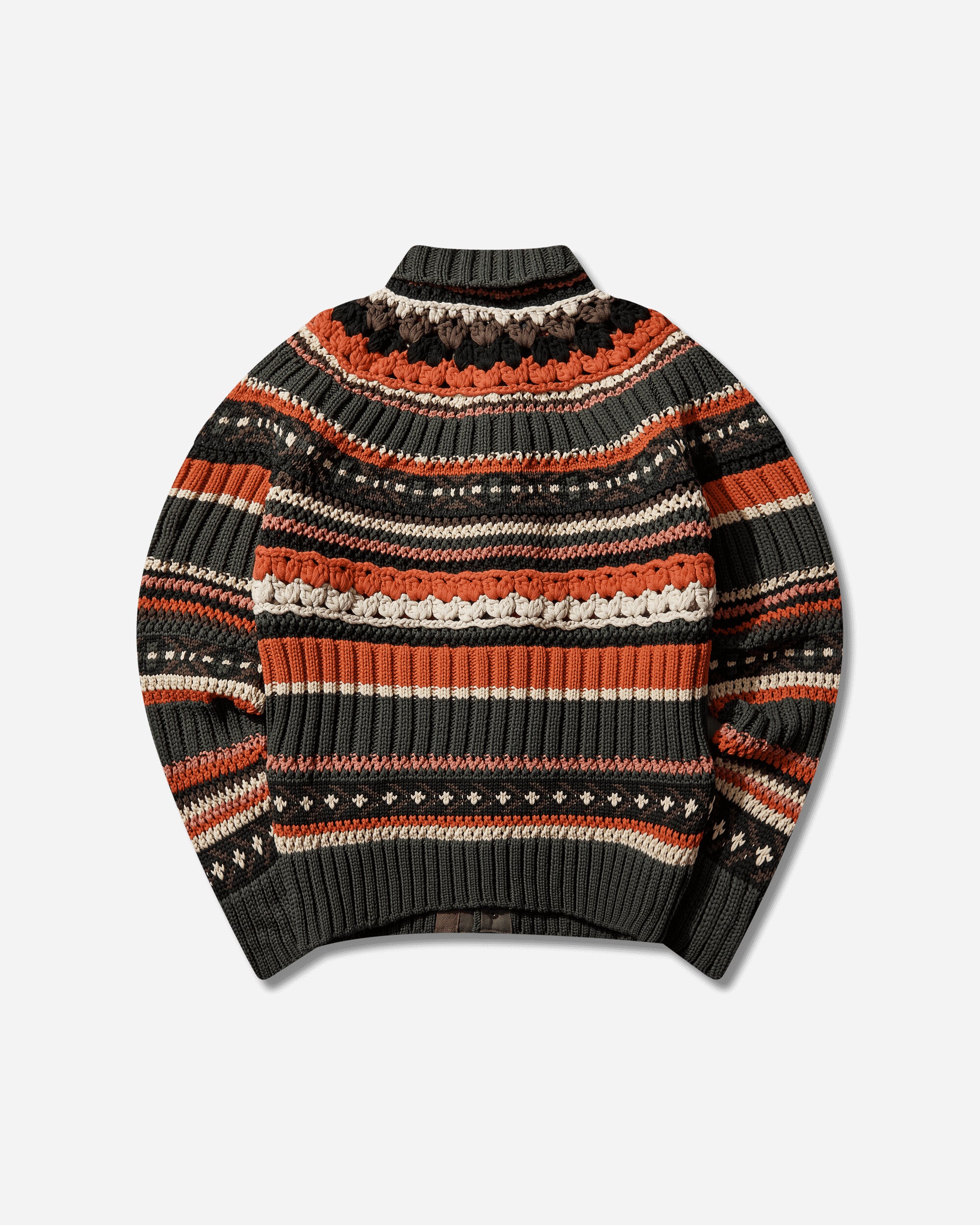 sacai Mix Knit Blouson Khaki Knitwears Cardigans 26-03942M 501