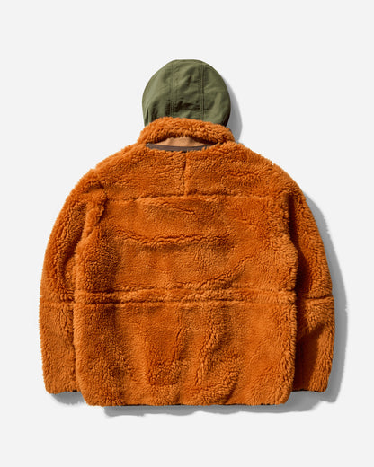sacai Faux Shearling Blouson Orange/Khaki Coats and Jackets Fleece Jackets 25-03854M 858