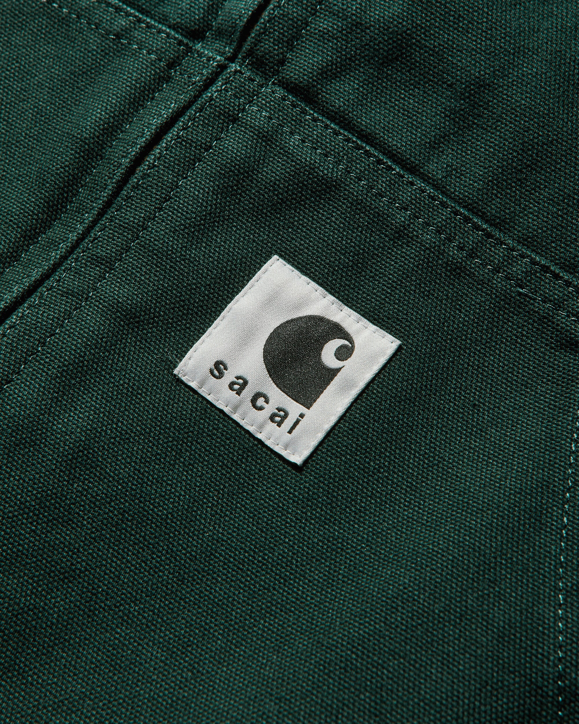 sacai Carhartt Wip Washed Duck Hooded Blouson Green Coats and Jackets Jackets 25-03859M 551