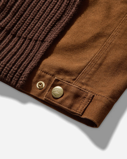 sacai Carhartt Wip Washed Duck X Wool Knit Blouson D/Beige Coats and Jackets Jackets 25-03860M 642