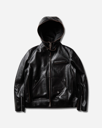 sacai Leather Blouson Black Coats and Jackets Leather Jackets 26-04051M 001
