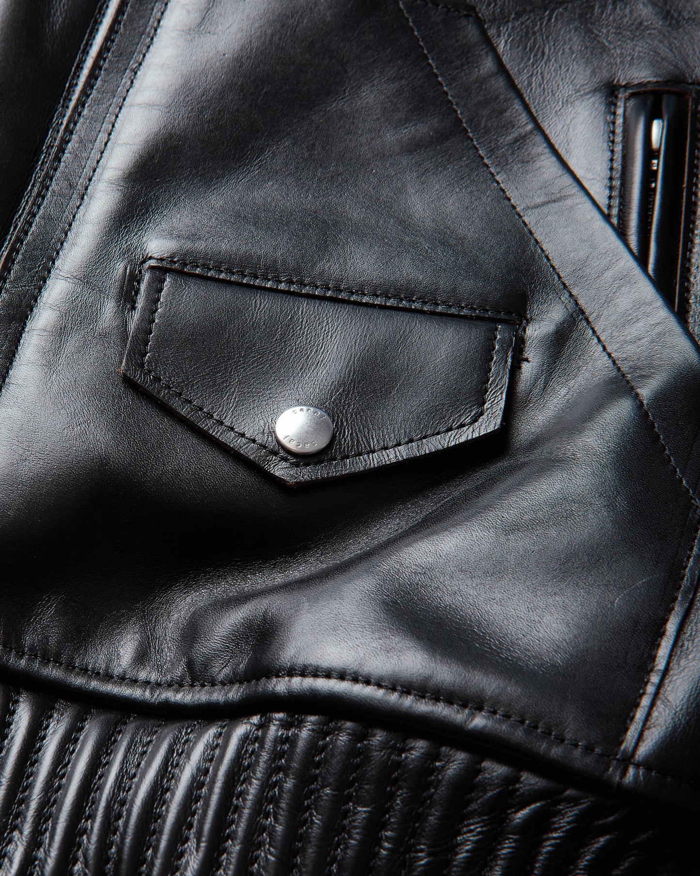 sacai Leather Blouson Black Coats and Jackets Leather Jackets 26-04051M 001