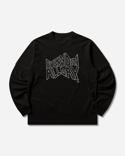 sacai Geoff Sacai  Print L S T-Shirt Black T-Shirts Longsleeve 26-01122S 001