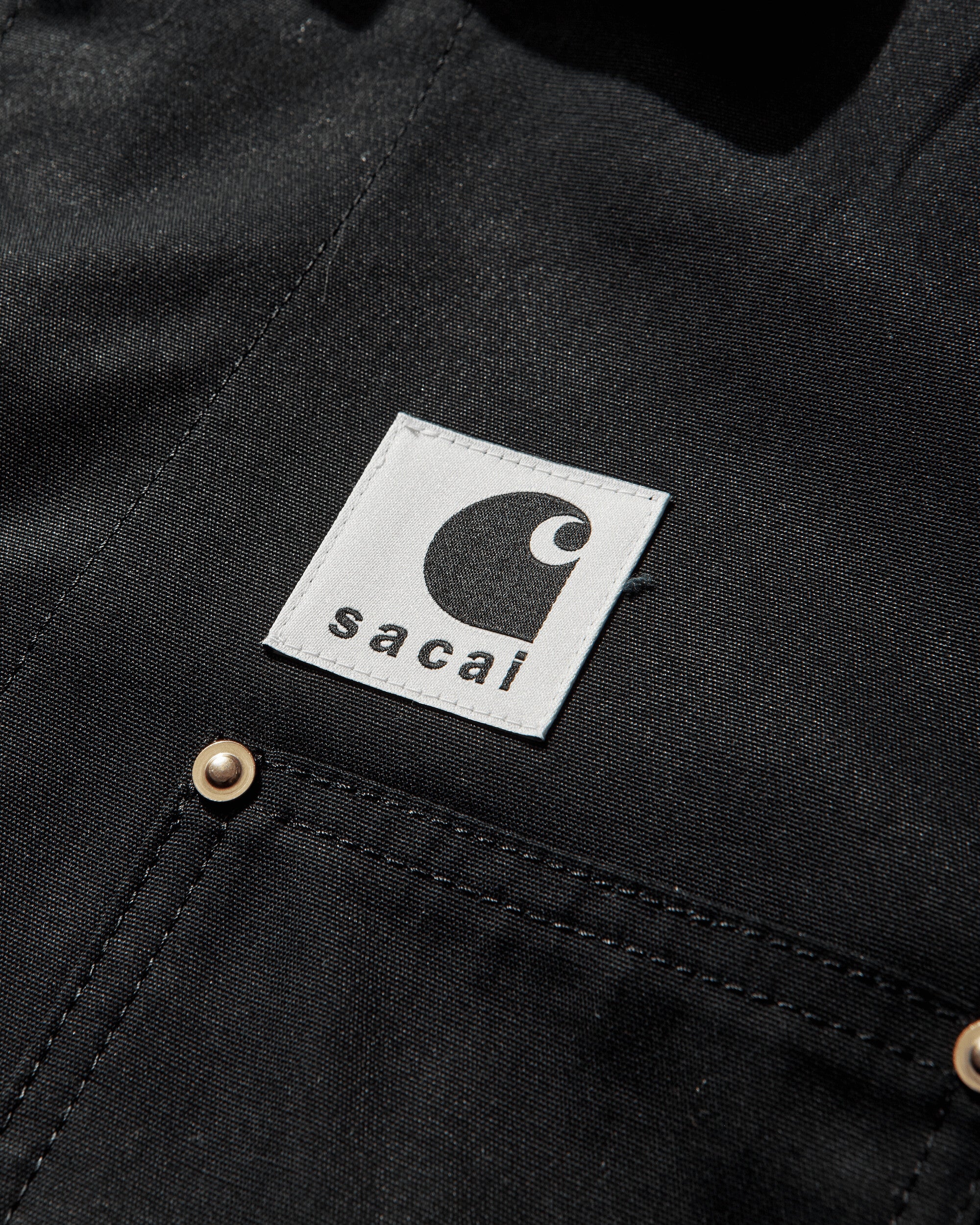 sacai Carhartt Wip Duck Shirt Black Shirts Longsleeve Shirt 26-03991M 001