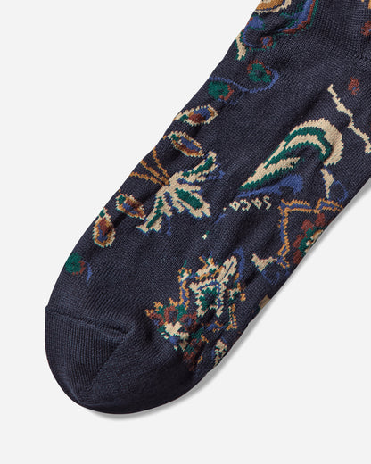sacai Floral Socks Navy Underwear Socks 25-01046S 201