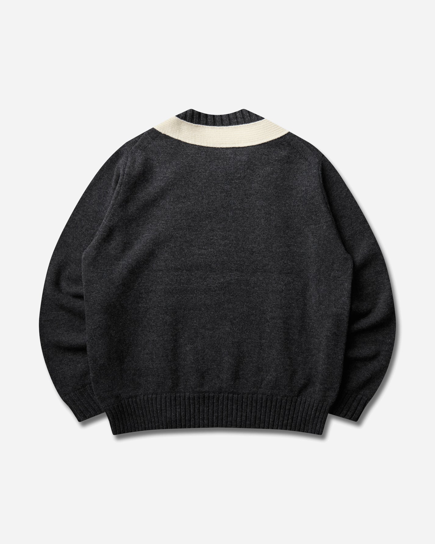 sacai Wool Knit Pullover Grey/Off White Knitwears Sweaters 26-04069M 304