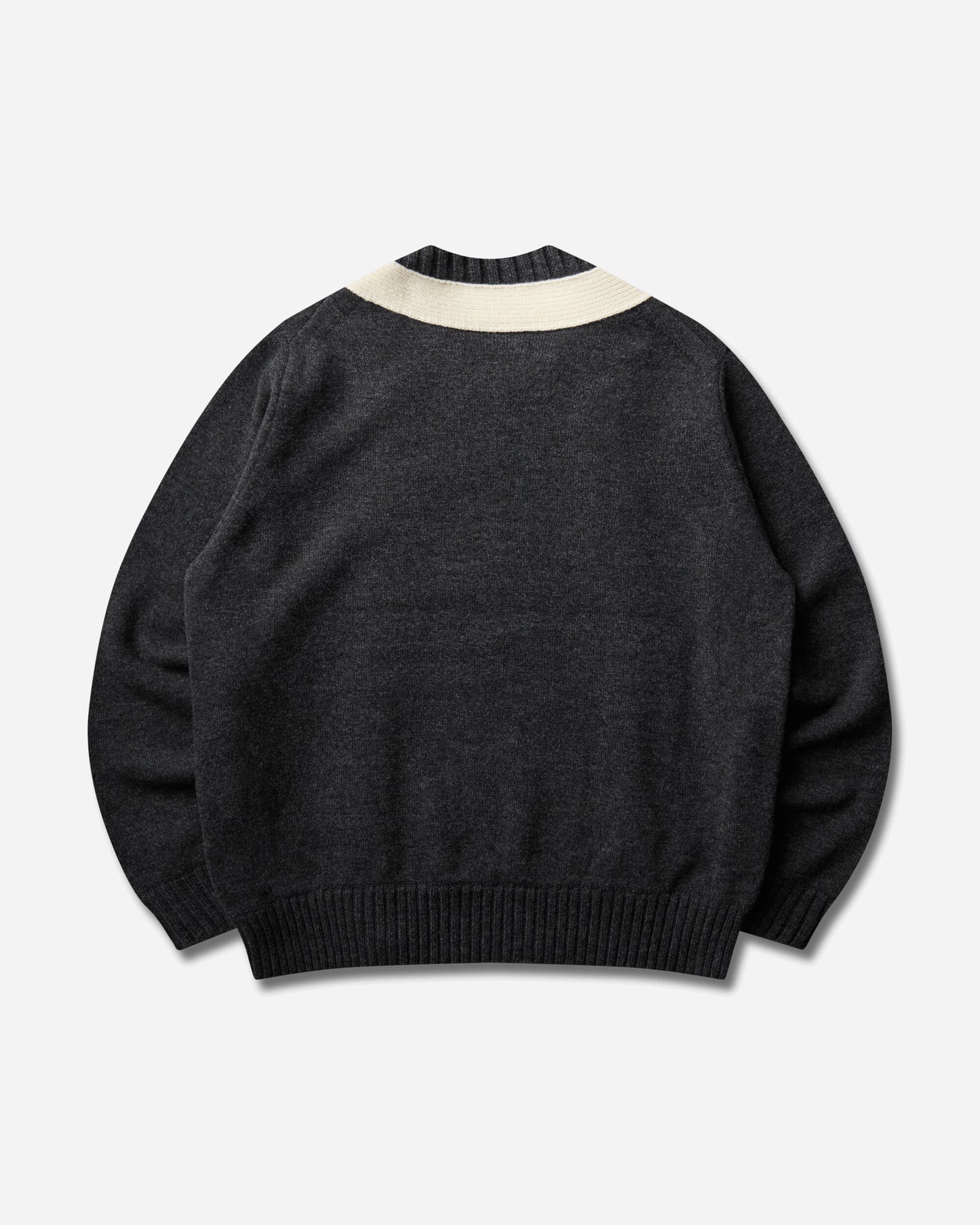 sacai Wool Knit Pullover Grey/Off White Knitwears Sweaters 26-04069M 304