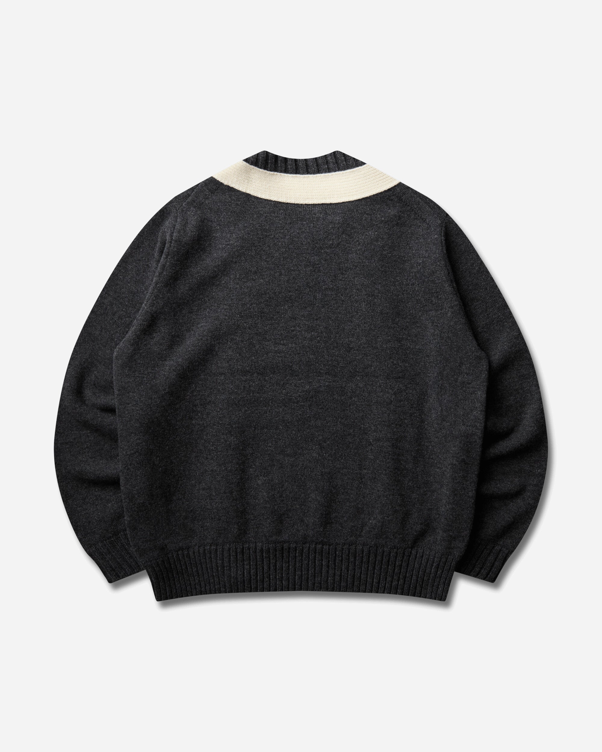 sacai Wool Knit Pullover Grey/Off White Knitwears Sweaters 26-04069M 304
