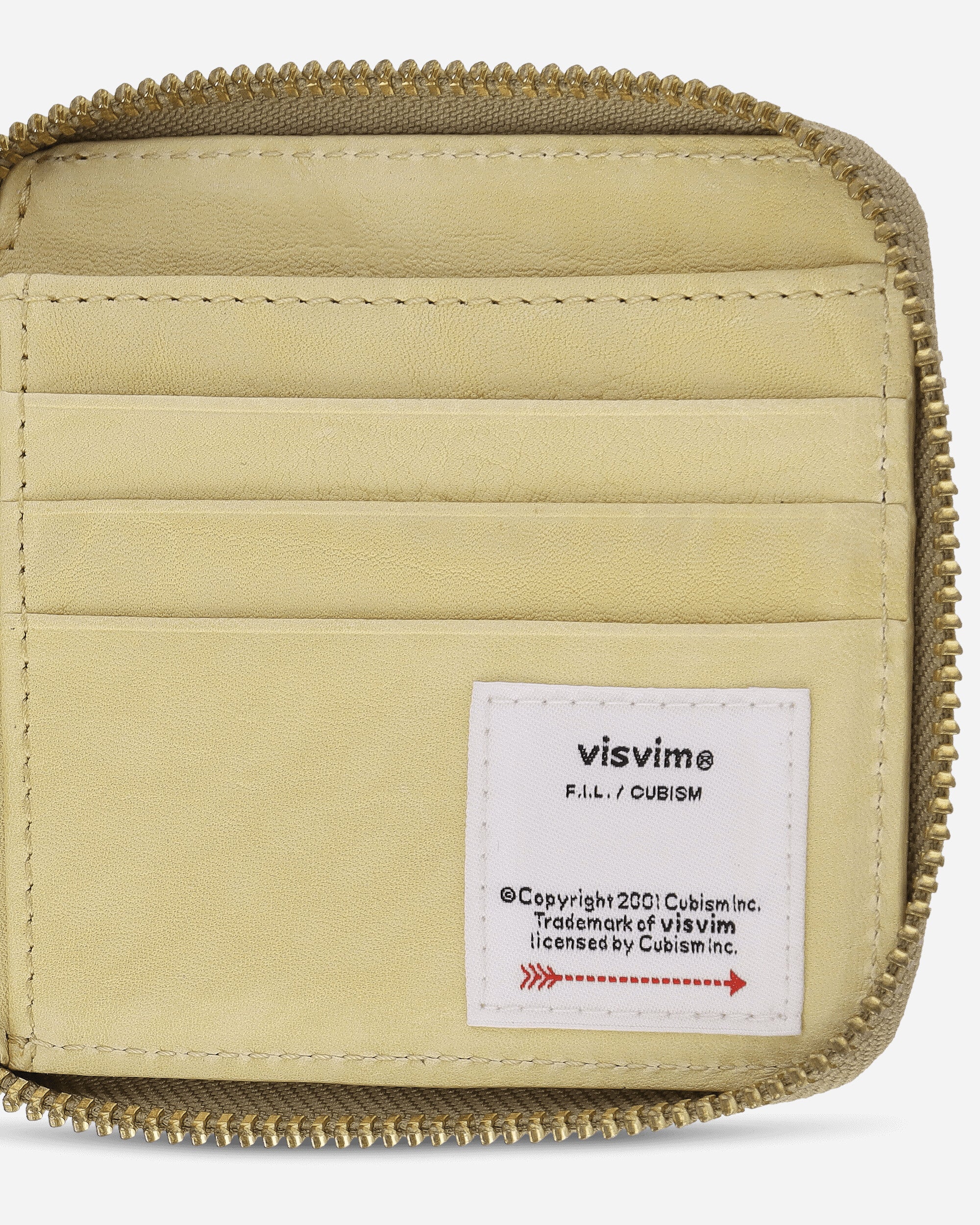 visvim Leather Bi-Fold Wallet Beige Wallets and Cardholders Zip Wallets 0125203003028 2