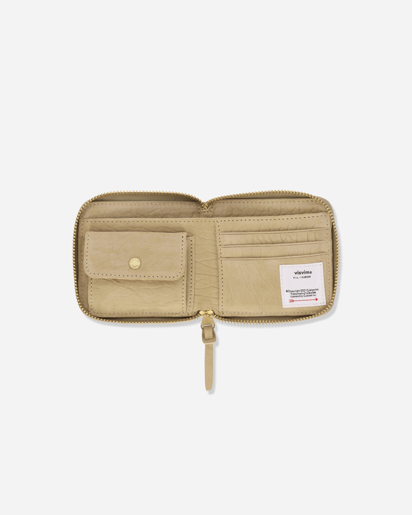 visvim Suede Bi-Fold Wallet Beige Wallets and Cardholders Zip Wallets 0125203003024 2