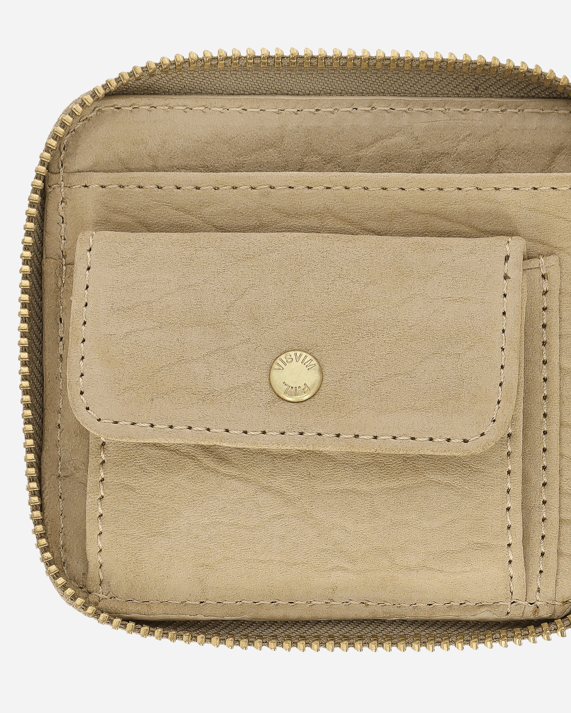 visvim Suede Bi-Fold Wallet Beige Wallets and Cardholders Zip Wallets 0125203003024 2