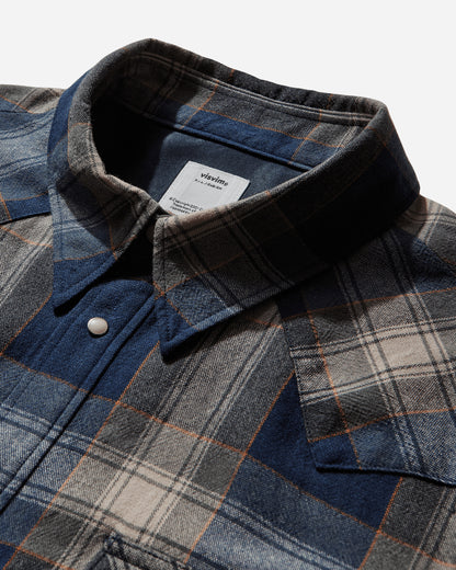 visvim Four Corners Check L/S Blue Shirts Longsleeve Shirt 0125205011017 1