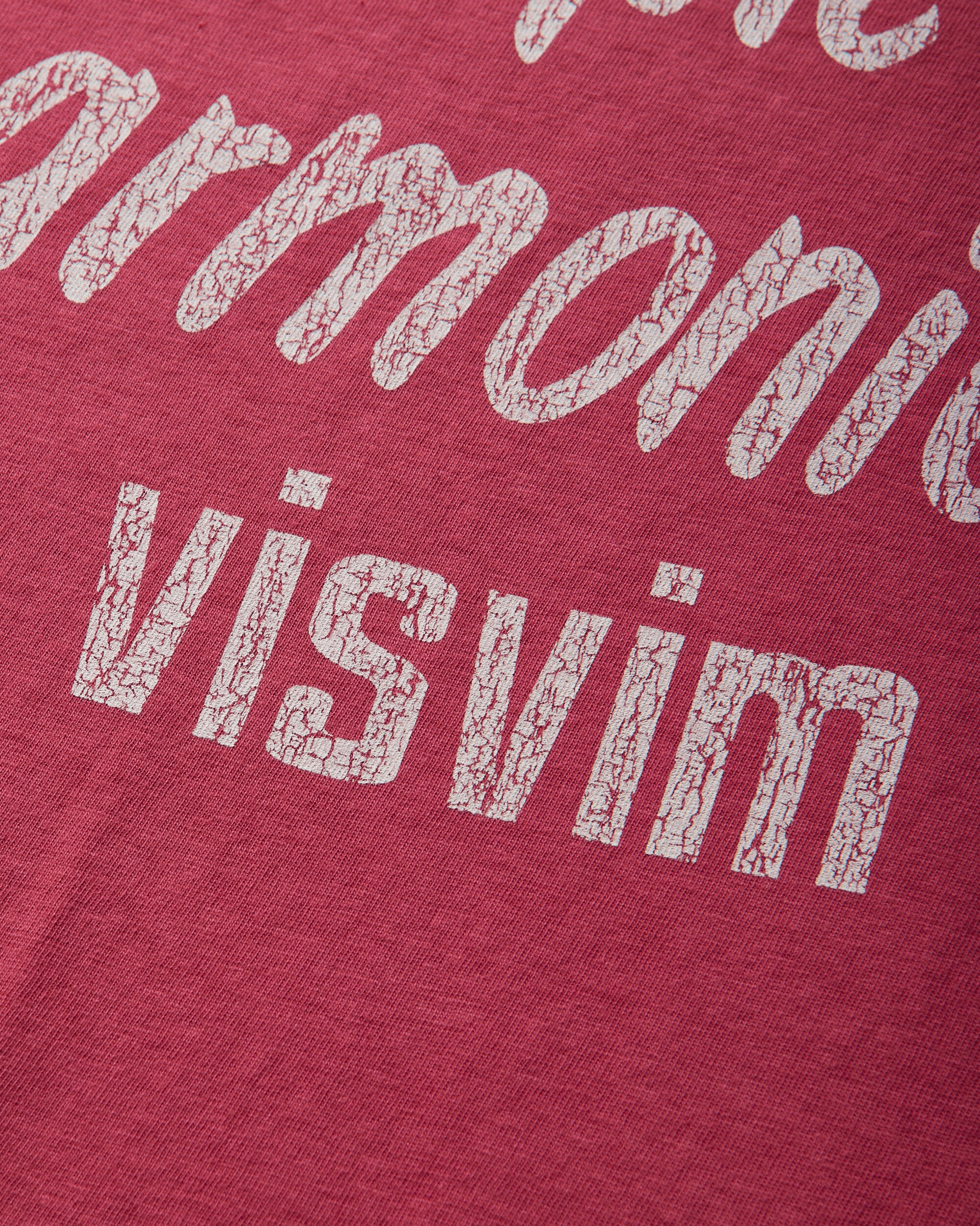 visvim Jumbo Tee S/S Dmgd Red T-Shirts Shortsleeve 0126305010002 RED