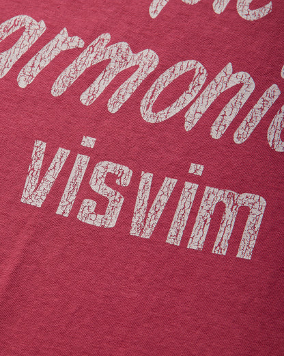 visvim Jumbo Tee S/S Dmgd Red T-Shirts Shortsleeve 0126305010002 RED
