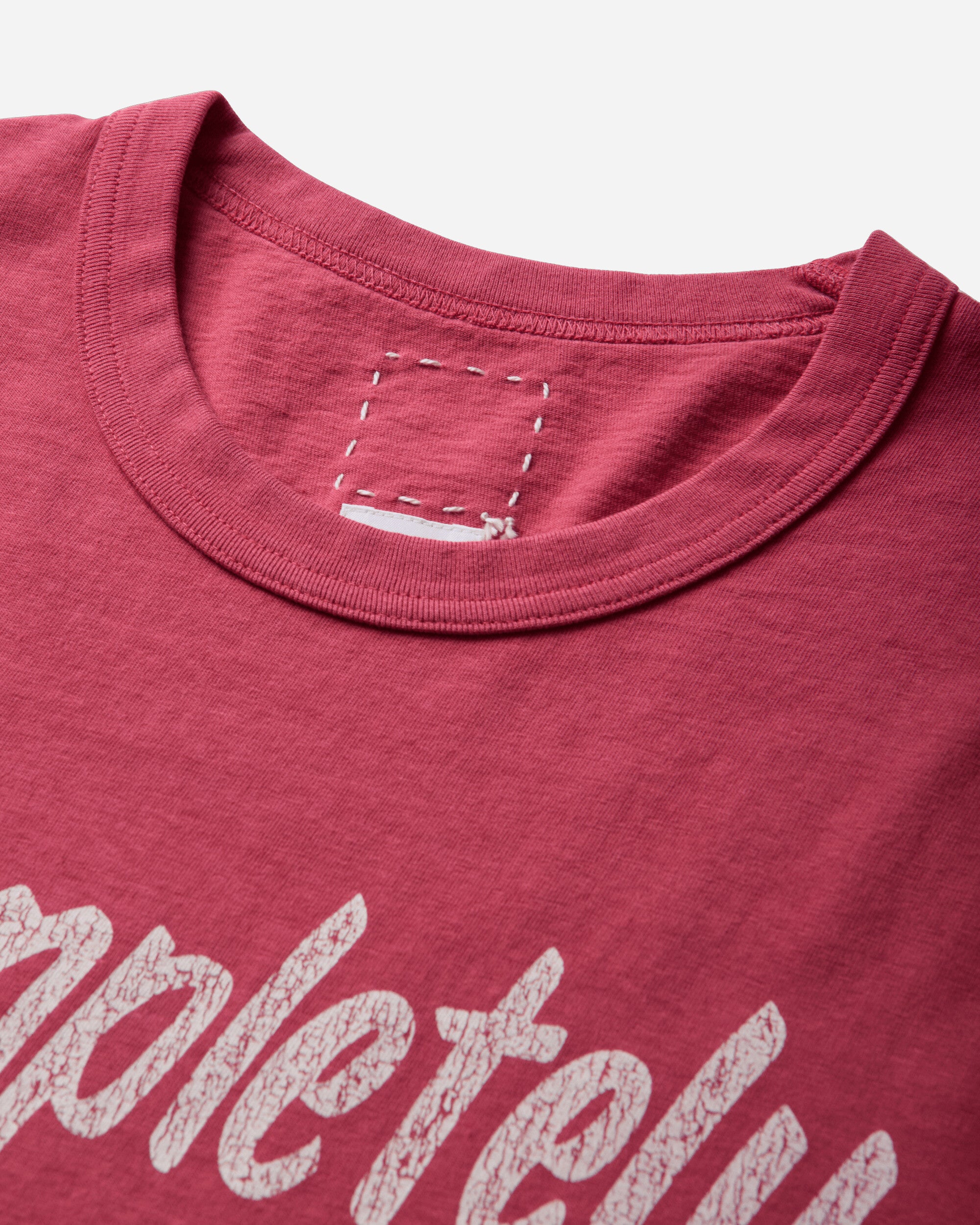 visvim Jumbo Tee S/S Dmgd Red T-Shirts Shortsleeve 0126305010002 RED