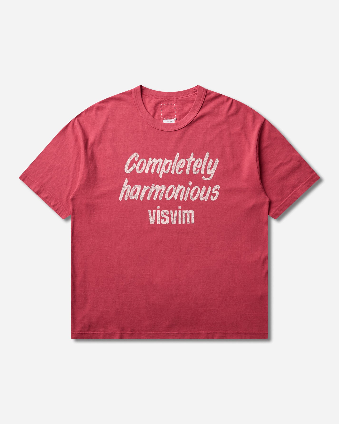 visvim Jumbo Tee S/S Dmgd Red T-Shirts Shortsleeve 0126305010002 RED