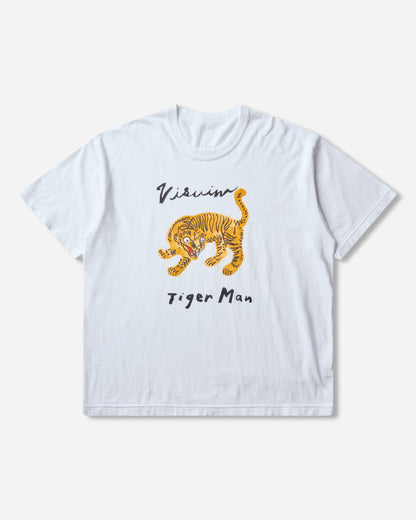 visvim Jumbo Tee S/S Tiger Man White T-Shirts Shortsleeve 0126205010025 WHT