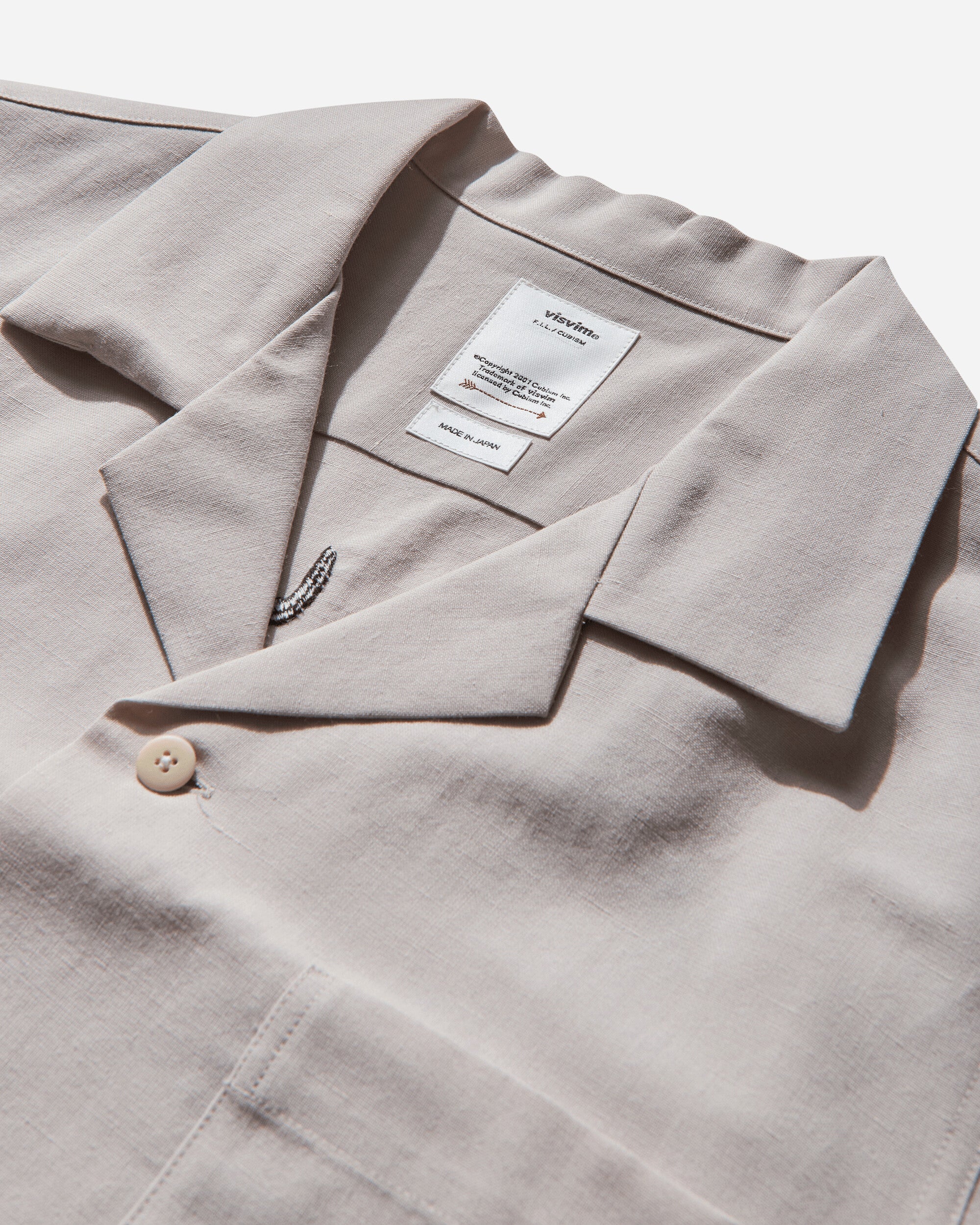 visvim Sanko Souvenir Ivory Shirts Shortsleeve Shirt 0121105011016 IVORY