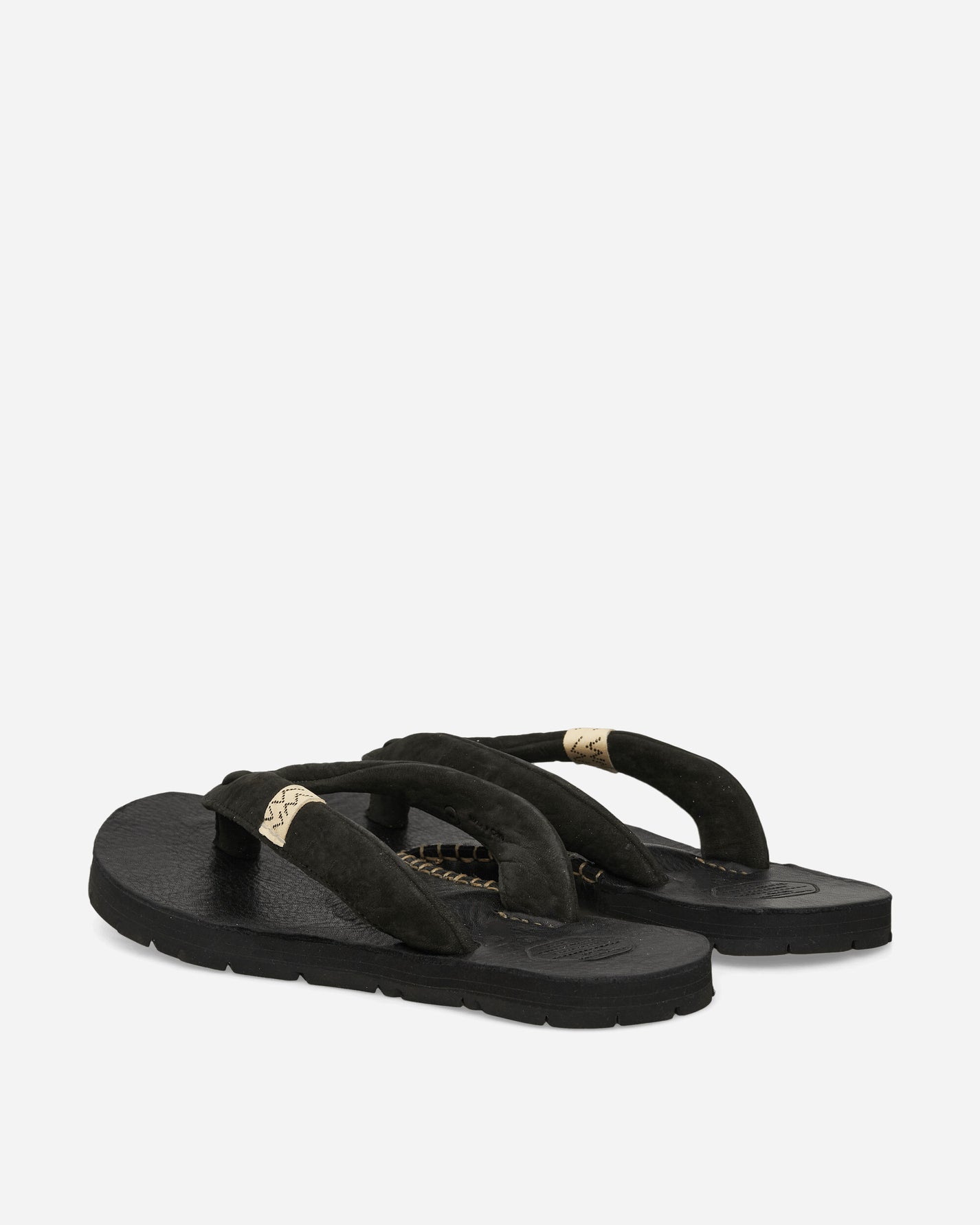 visvim Lama Sandal-Folk Black Sandals and Slides Sandals and Mules 0126302002001 BLACK