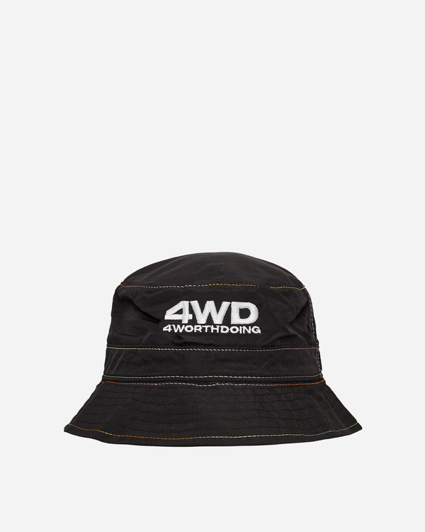 4 Worth Doing - Gradient Stitch Bucket Hat Black