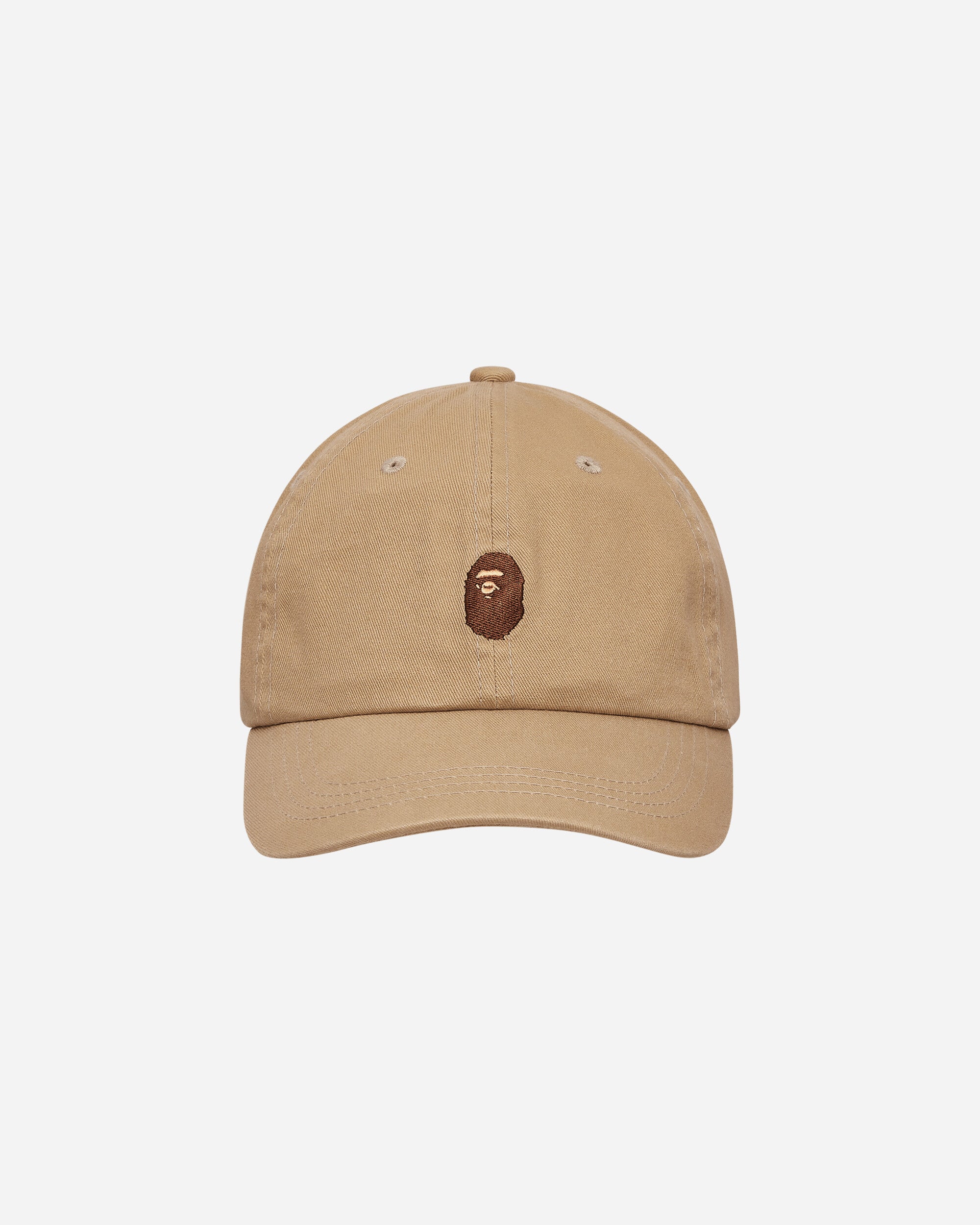 A Bathing Ape Ape Head One Point Panel Cap Beige - Slam Jam