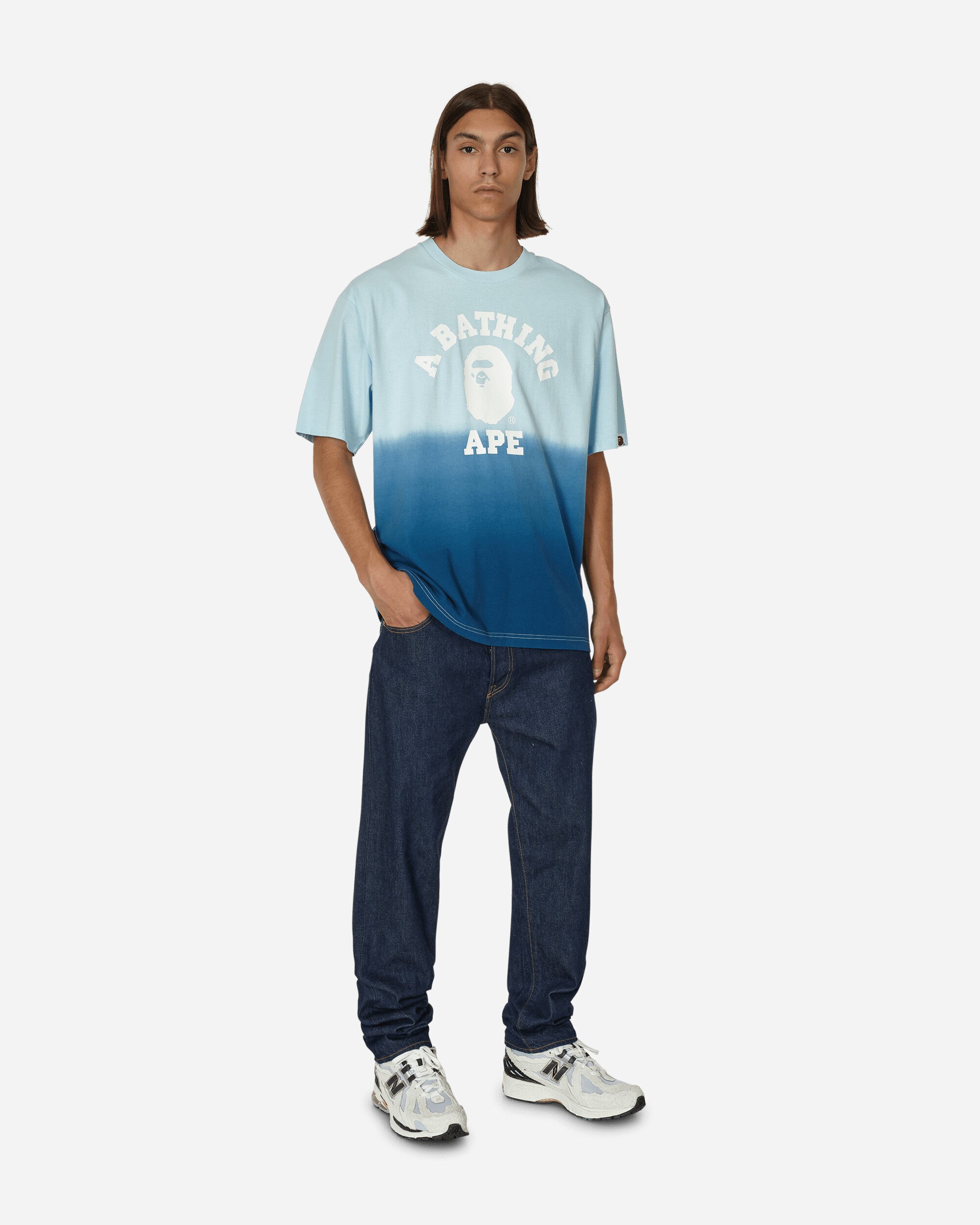 A Bathing Ape College Gradation Relaxed Fit T-Shirt Blue