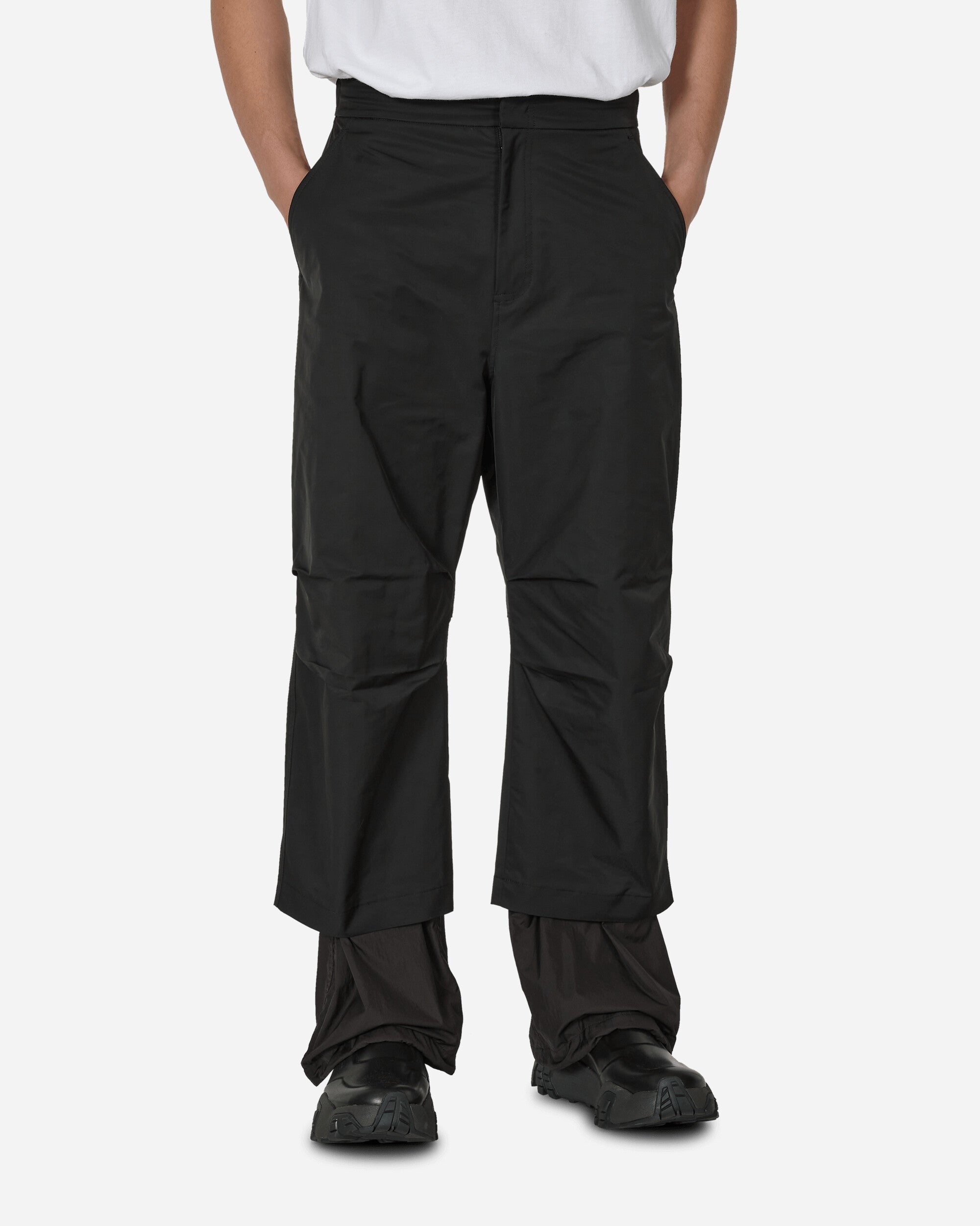 AMOMENTO Nylon Double Layered Pants Black - Slam Jam® Official Store