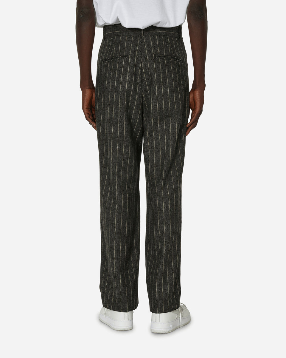 AMOMENTO Wool Stripe Martin Pants Grey - Slam Jam® Official Store