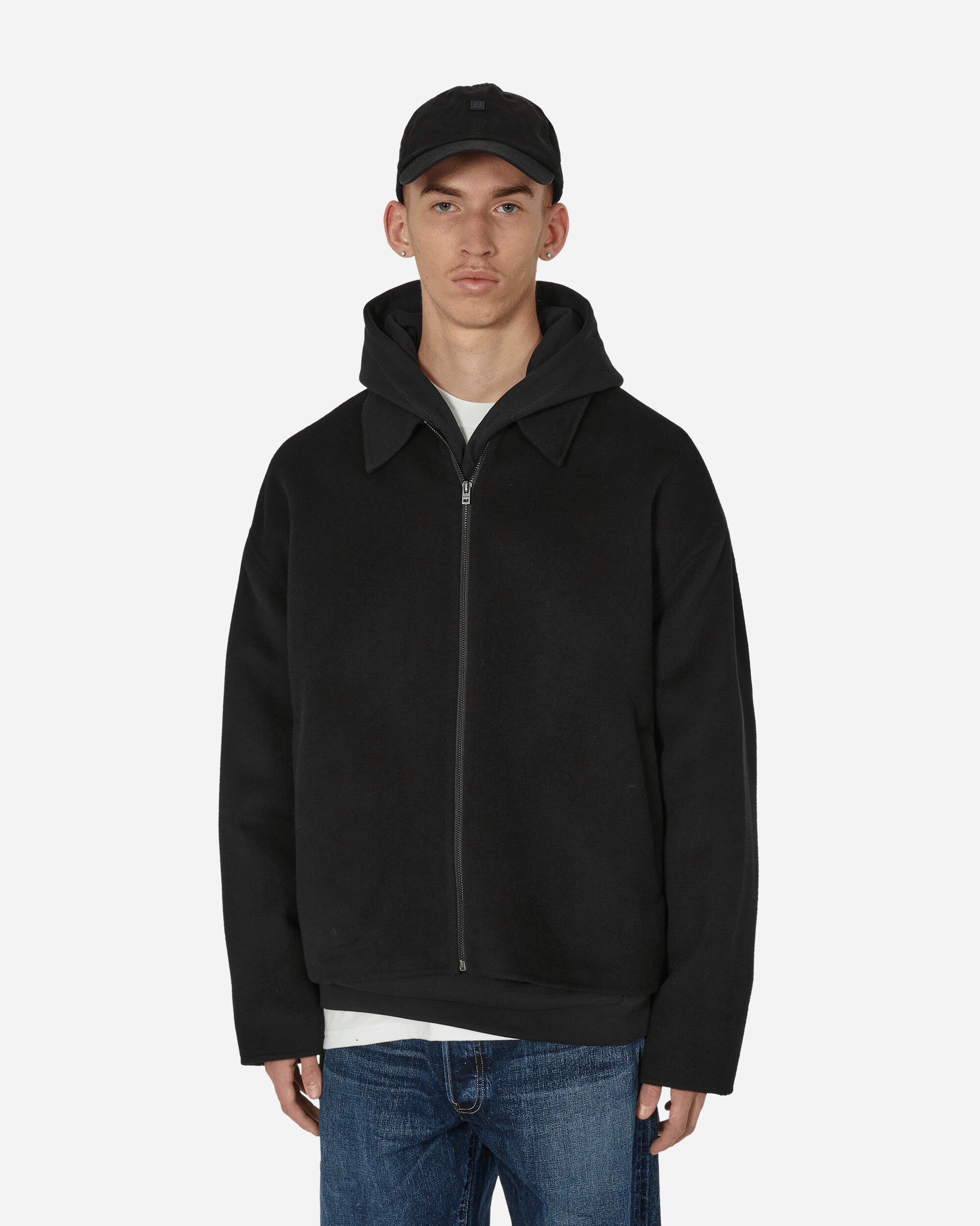 Acne Studios Wool Zipper Jacket Black - Slam Jam® Official Store