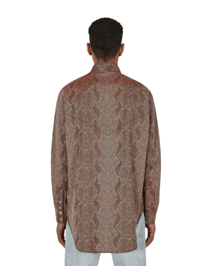 Acne Studios Sirius Python Jacquard Rust Red Shirts Longsleeve BB0446- CTB