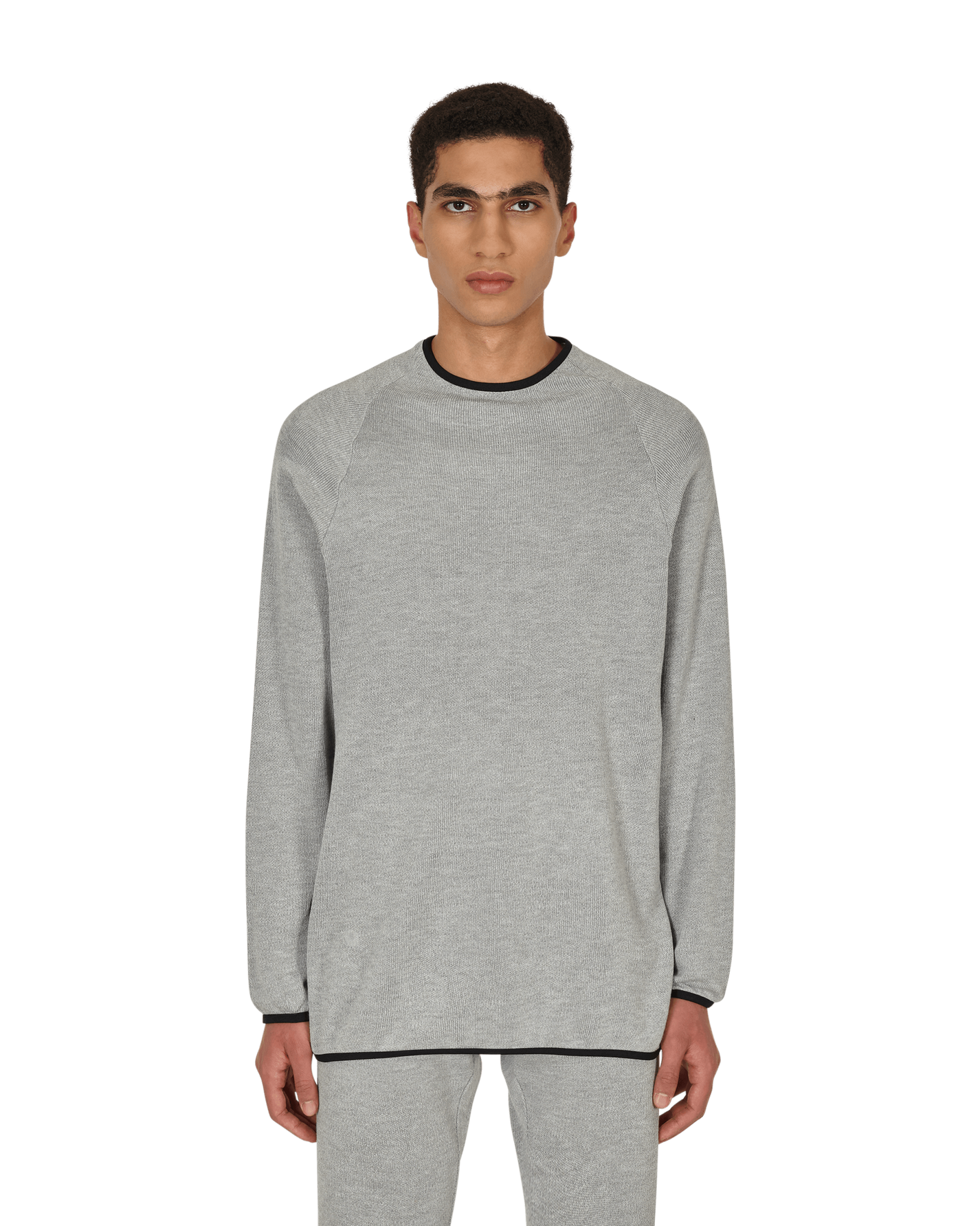 Arnar Mar Jonsson Knitted Underlayer Grey Knitwears Sweaters AMJKNITTEDUNDERTOP 001