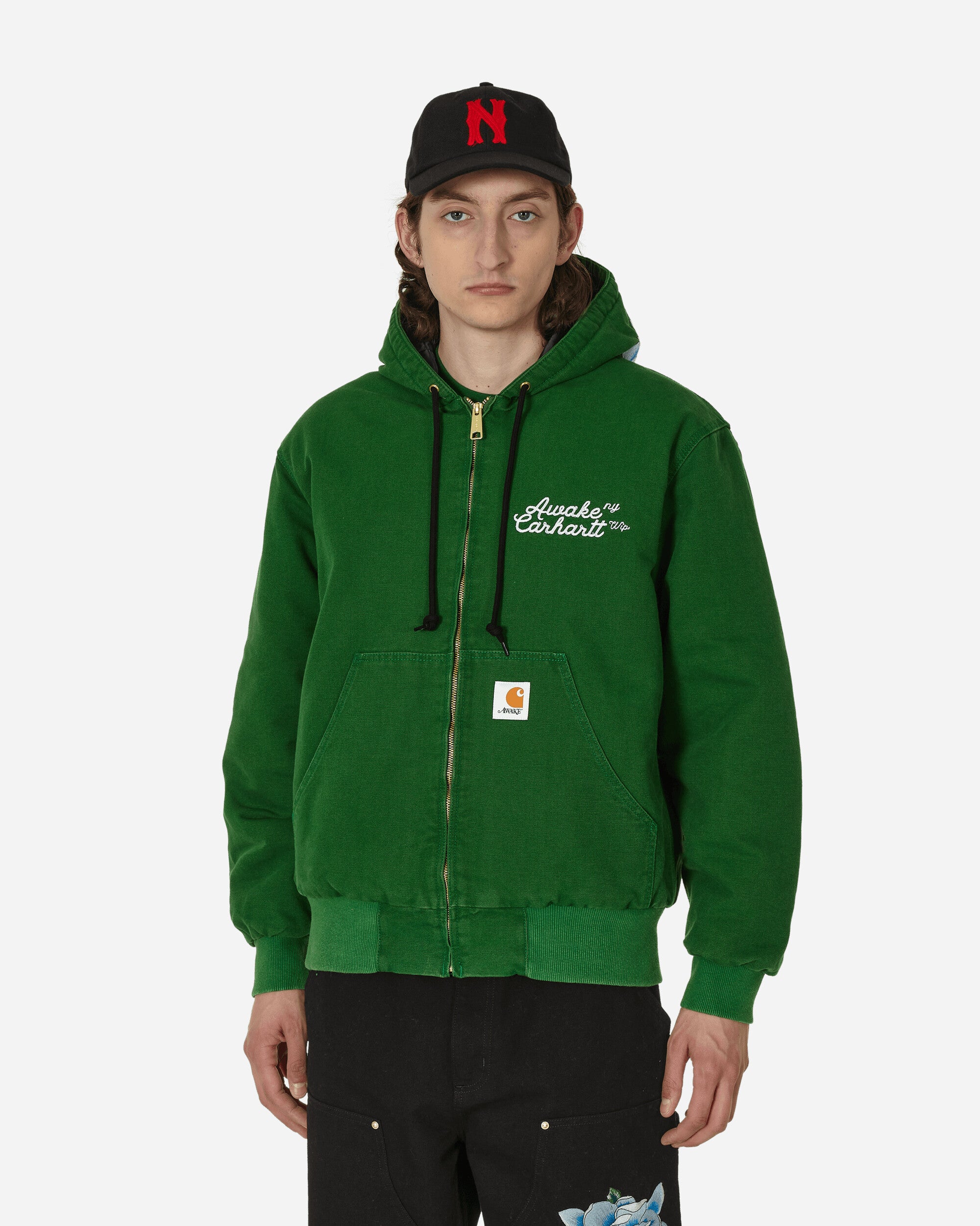 AwakeNY×CarharttWIP Teddy Jacket green L-