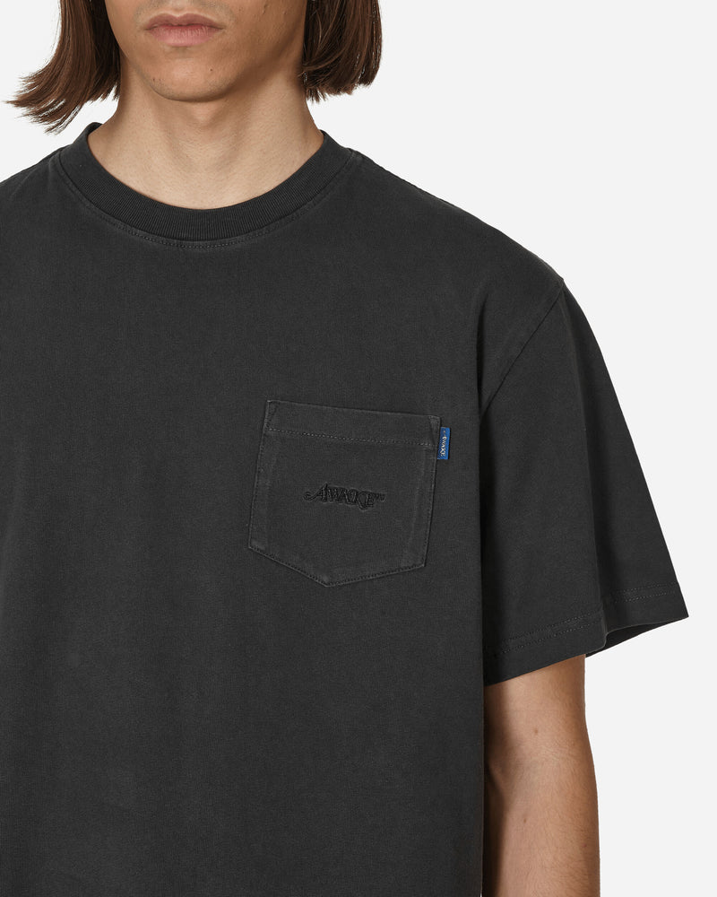 Awake NY Classic Logo Embroidered Pocket T-Shirt Black