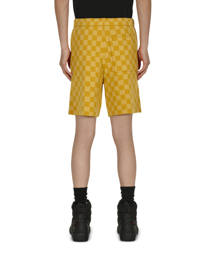 Bode Duotone Checkerboard Yellow Shorts Short MR24KT08MW001 700