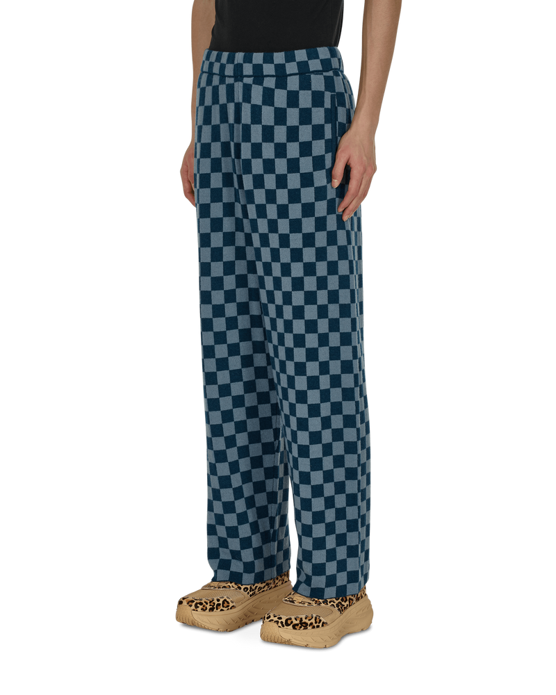 Bode Duotone Checkerboard Blue Shorts Sweatshorts MR24KT07W001 400