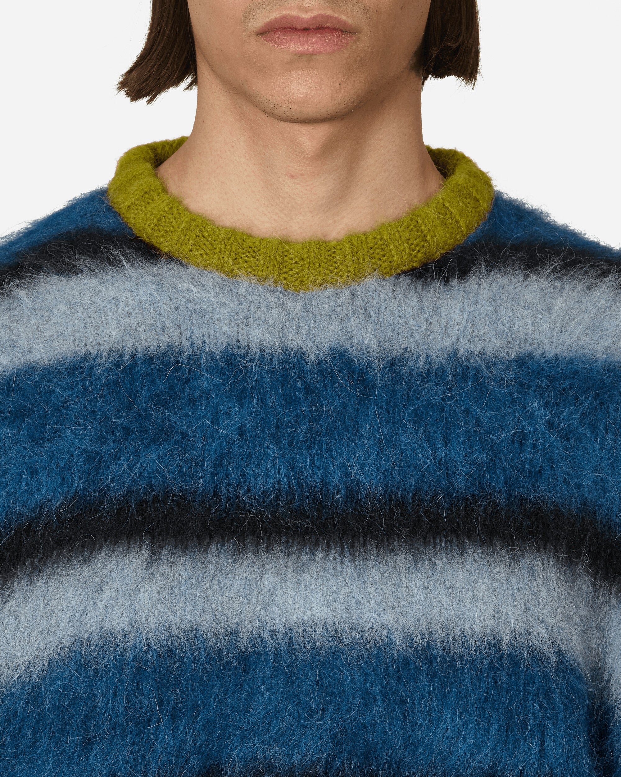 Brain Dead Boxy Stripe Knit Sweater Blue / Multi - Slam Jam