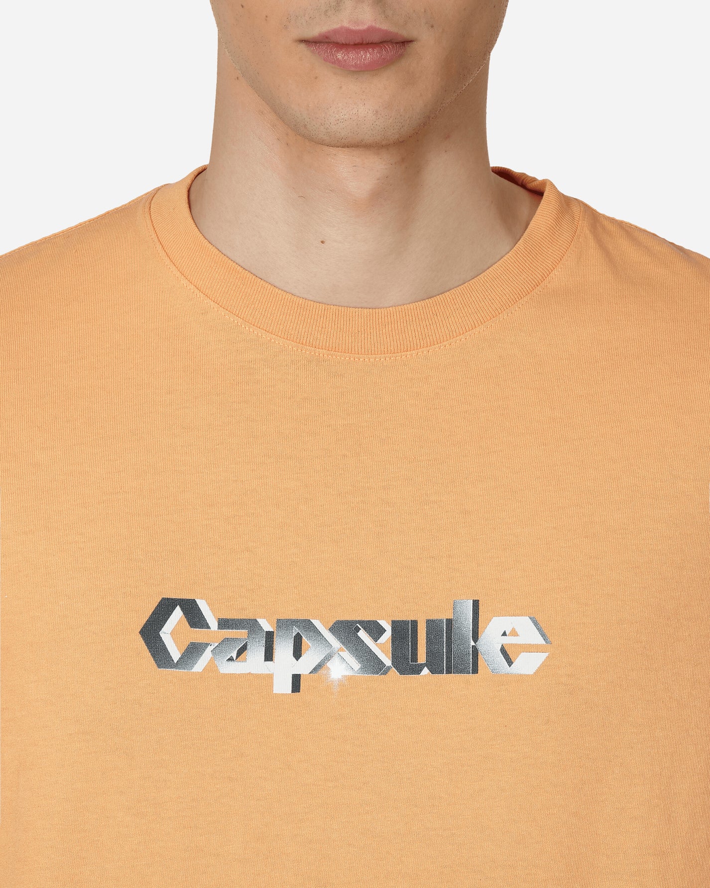 Capsule Chrome Logo T-Shirt Orange Julius T-Shirts Shortsleeve CAPCHROMETEE ORANGESILVER