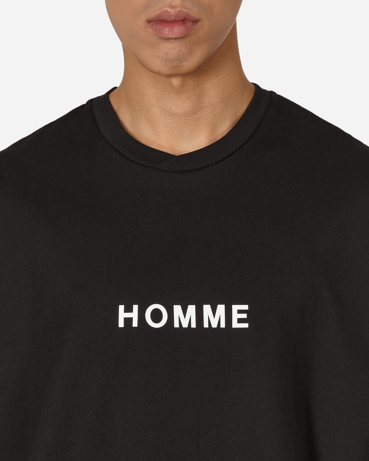 Comme Des Garçons Homme Men'S T-Shirt Black/White T-Shirts Shortsleeve HL-T008-W23 1