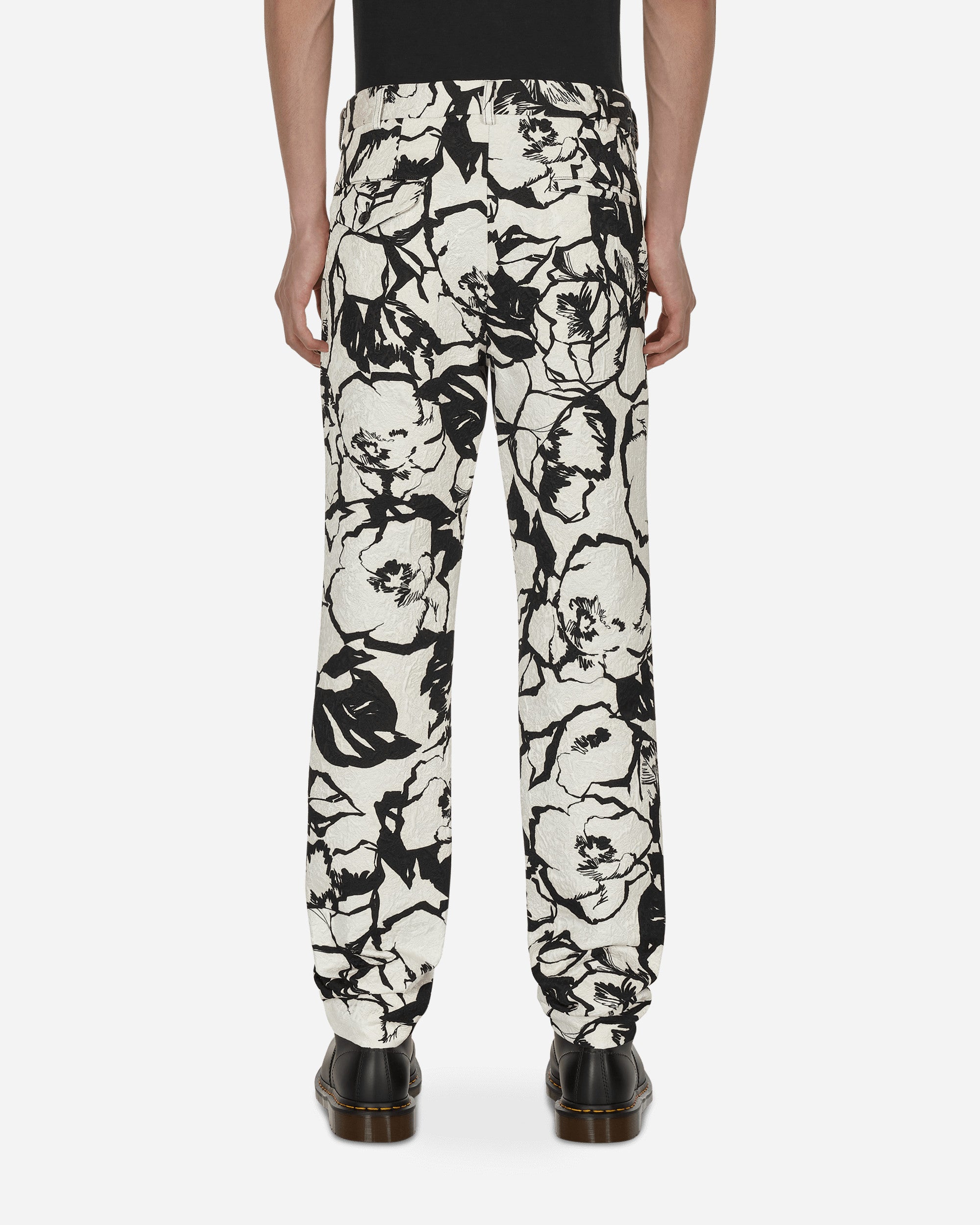 Comme Des Garçons Homme Plus Floral Trousers White - Slam Jam