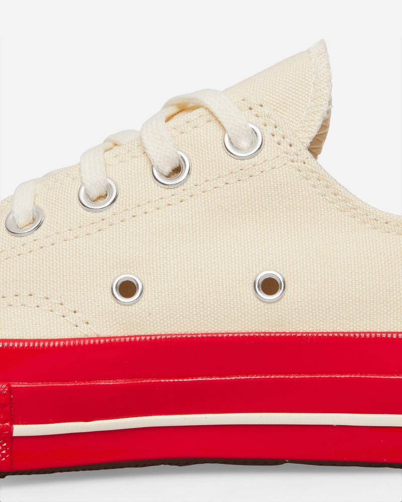 Comme Des Garçons Play Converse Red Sole Chuck 70 Low Sneakers Beige