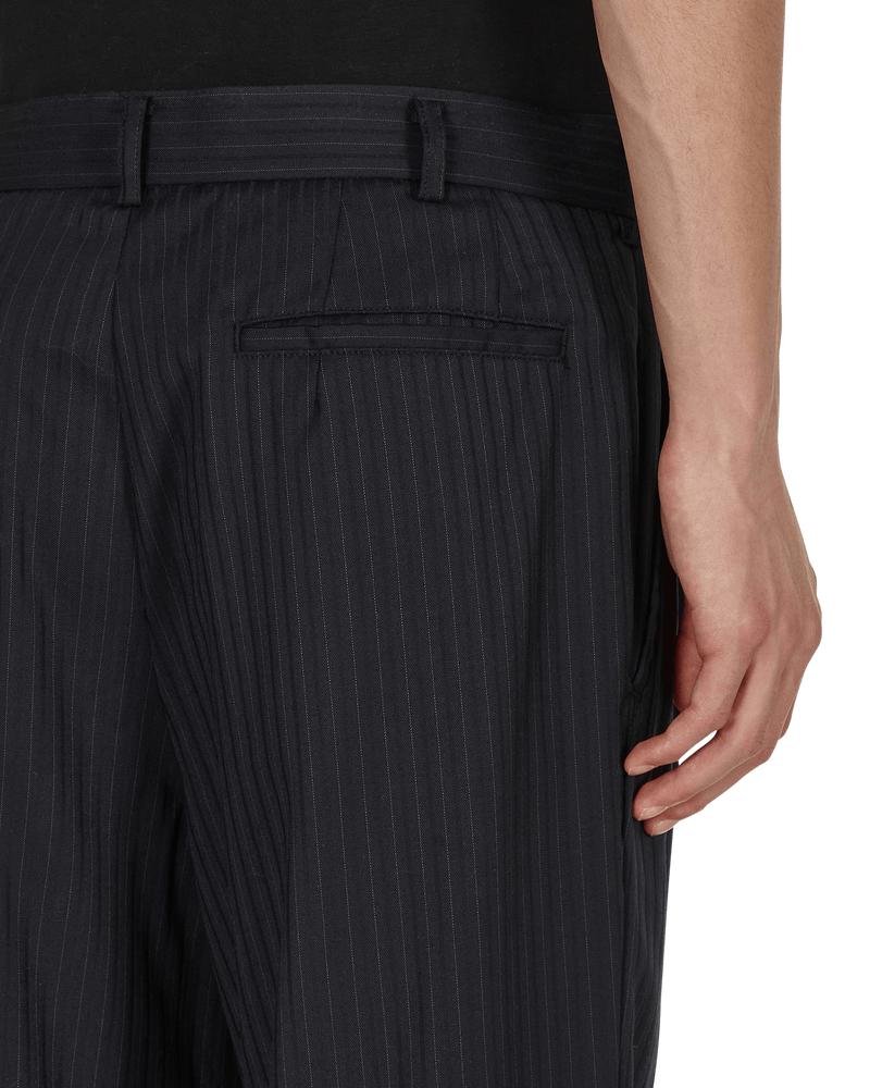 Pinstripe Trousers Black