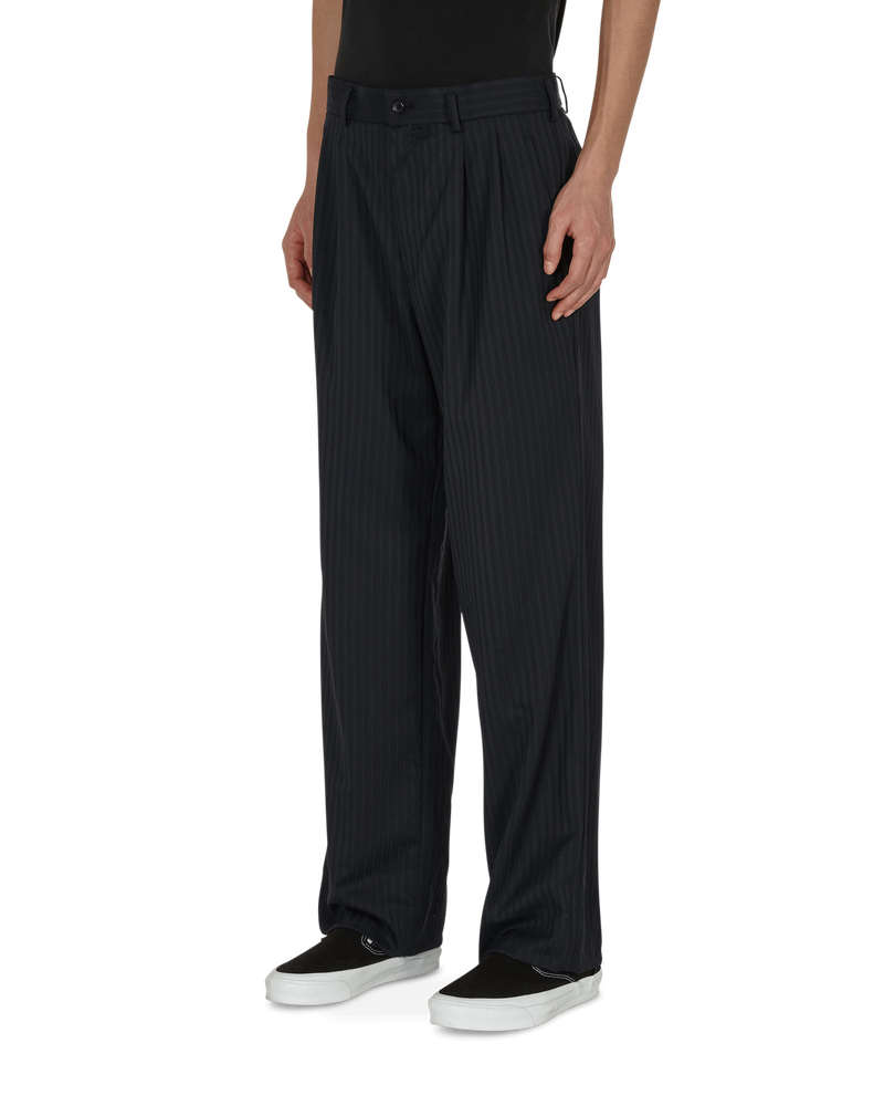 Pinstripe Trousers Black