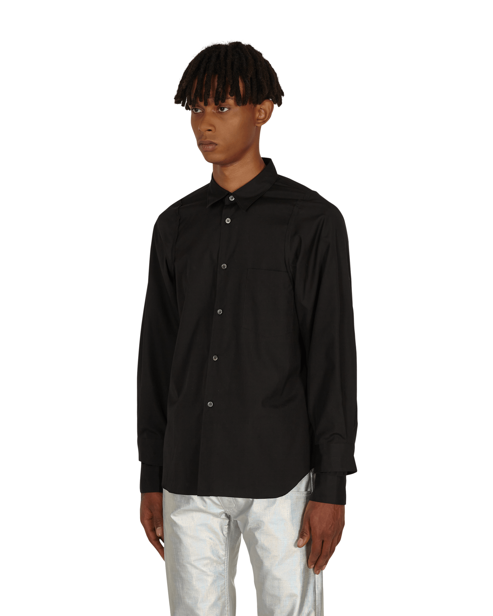 Comme Des Garçons Homme Plus Double Sleeve Detail Shirt Black