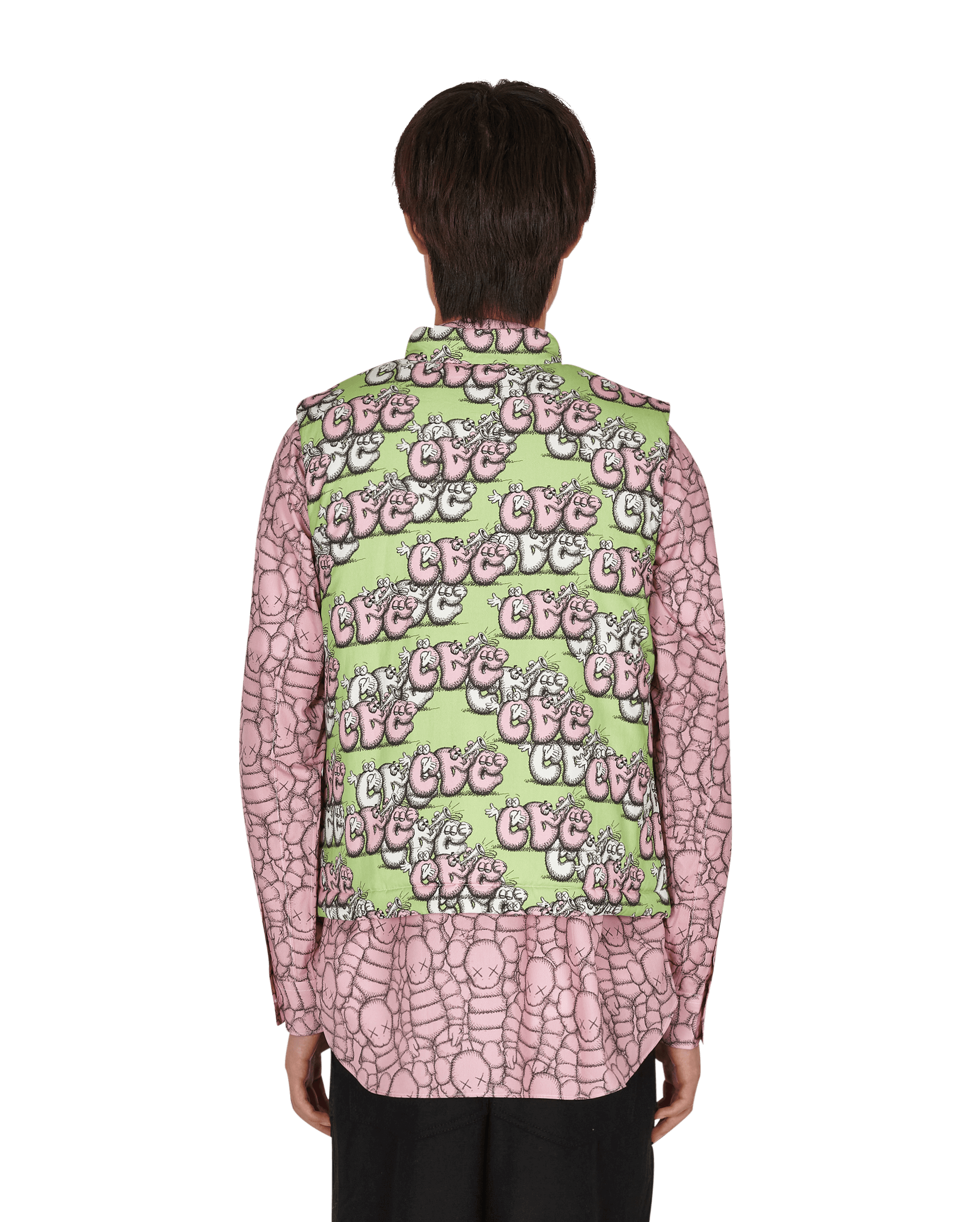 Comme Des Garcons Shirt Woven Print G/B Coats and Jackets Jackets FH-J007-W21 1